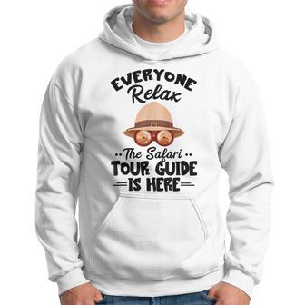 Safari Tour Guide Costume Everyone Relax Safari Tour Guide Hoodie - Thegiftio UK
