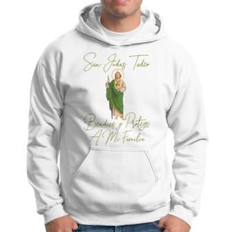 San Judas Tadeo Bendice Y Protege A Mi Familia Hoodie - Thegiftio UK