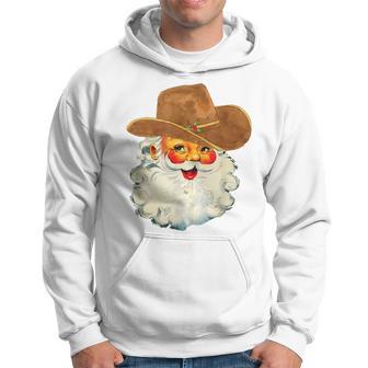 Santa Cowboy Western Christmas Xmas Holiday Pajamas Hoodie - Thegiftio UK