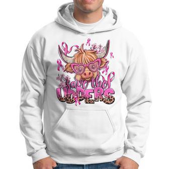 Save The Udders Breast Cancer Cute Cow Awareness Pink Ribbon Hoodie - Thegiftio UK