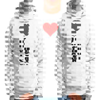 If You Say Heart Shape I Love Heart Red Color Hoodie | Seseable UK
