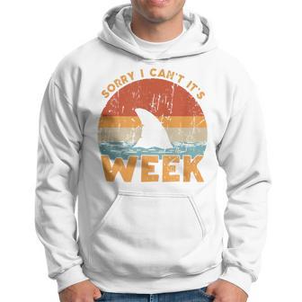 Shark Vintage Sorry I Can't Summer Kings Ocean Week 2024 Hoodie - Thegiftio UK