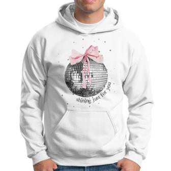 Shining Just For You Ribbon Disco Ball Hoodie - Thegiftio UK
