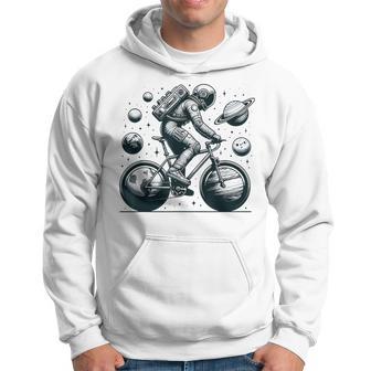 Space Astronaut On A Bicycle Cycling Lover Cycle Tour Hoodie - Thegiftio UK