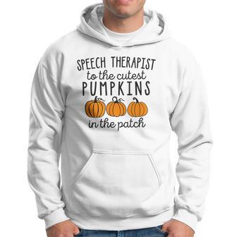 Speech Therapist To The Cutest Pumpkins Halloween Peds Slp Hoodie - Thegiftio UK