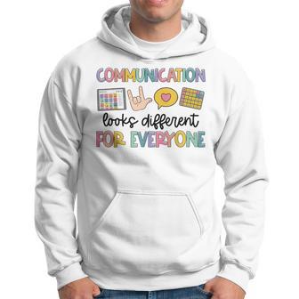Speech Therapy Communication Looks Different For Everyone Hoodie - Thegiftio UK