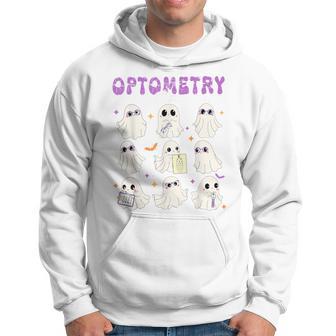 Spooky Ghost Optometry Crew Halloween Ophthalmic Optician Hoodie - Thegiftio UK