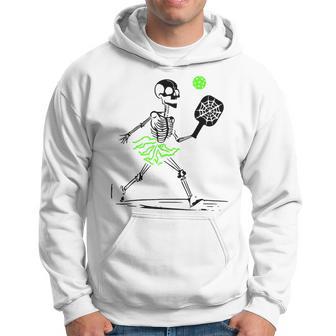 Spooky Pickleball Halloween Skeleton Hoodie - Thegiftio UK
