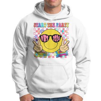 Start Party Vbs 2024 Retro 80S Smile Vacation Bible School Hoodie - Thegiftio UK