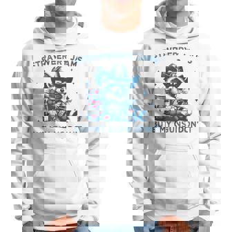 Strawberry Jams But My Guns Don't Cowboy Raccoon Meme Hoodie | Mazezy