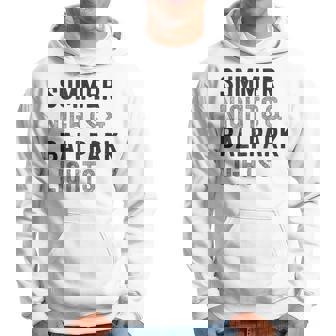 Summer Nights & Ballpark Lights Summer Baseball Fan Hoodie - Monsterry