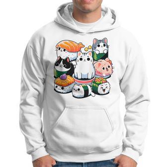 Sushi Anime Cat Sushi Lover Hoodie - Thegiftio UK