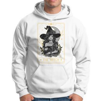 Tarot Card The Witch Witchy Black Cat Spooky Halloween Hoodie - Thegiftio UK