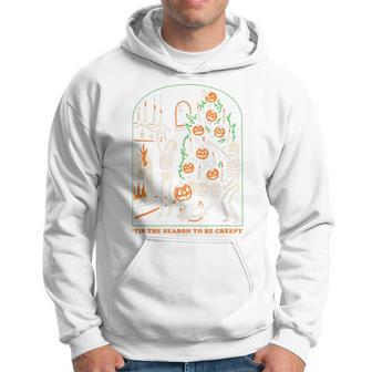 Tis The Season To Be Creepy Skeleton Halloween Spooky Season Hoodie - Thegiftio UK