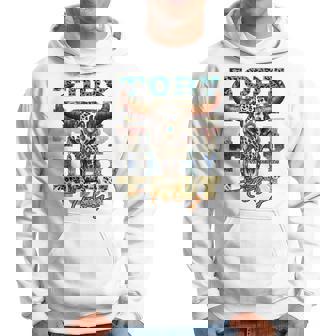 Toby Distressed Name Pride Toby Bull-Skull And Leopard 80S Hoodie | Seseable UK