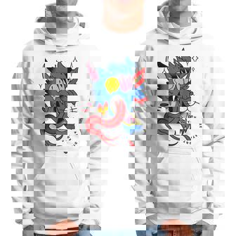 Trippy Wolf Tattoo Hoodie - Monsterry