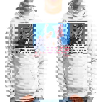 Trump 2024 On The Back 45 47 Flag Trump Hoodie - Monsterry
