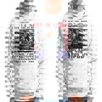 Trump Get In Loser We're Taking America Back 2024 Hoodie - Thegiftio