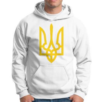 Ukrainian Tryzub Symbol Ukraine Trident Hoodie - Thegiftio UK