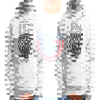 Us Volleyball 2024 Patriotic American Sports Fan Usa Hoodie - Monsterry