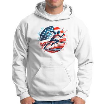 Usa Team 2024 Track And Field American Track And Field Hoodie - Thegiftio UK
