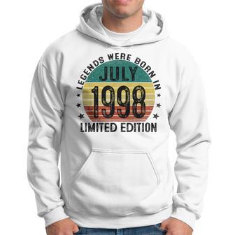 Vintage 1998 26 Yrs Old Legends Born In July 1998 Hoodie - Thegiftio UK