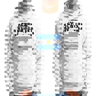 Vintage Argentina Flag Throwback Athletic Hoodie | Seseable UK