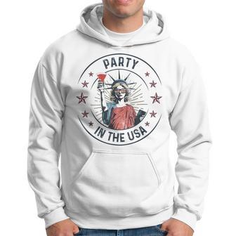 Vintage Retro Party In The Usa 4Th Of July Lovers Drinking Hoodie - Thegiftio UK