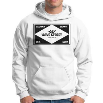Wave Street Diamond Rectangle Surf Shop Graphic Hoodie - Monsterry