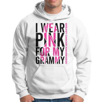 I Wear Pink For My Grammy Breast Cancer Awareness Hoodie - Thegiftio UK