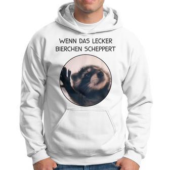 Wenn Das Lecker Bierchen Scheppert X Pedro Raccoon Meme Kapuzenpullover - Seseable