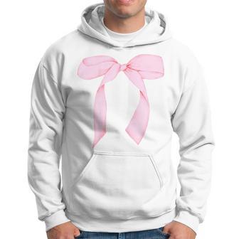 Women's Pink Bow Coquette Aesthetic Bow Print Bow Graphic Hoodie - Thegiftio UK
