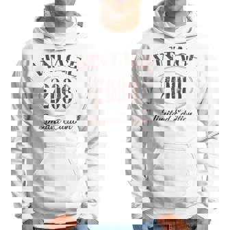 Year Of Birth Birthday Limited Editionintage 2008 Felpa con cappuccio - Novitaregali