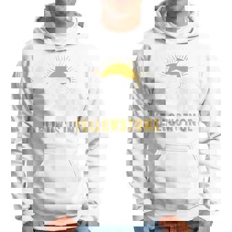 Yellowstone National Park Vintage Wild Bear Sunset Hoodie - Thegiftio UK