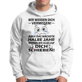 Zum Farewell Glückwunsch Zu Deiner Flucht Employee Gray S Kapuzenpullover - Geschenkecke