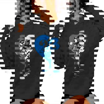 23 Drip Heart Military Blue 4S Matching For Women Women Hoodie - Thegiftio UK
