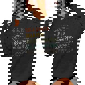 5 Solas Scriptura Christian Bible Theology Retro Women Hoodie - Monsterry