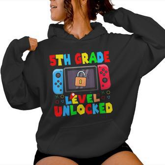 5Th Grade Level Unlocked Back To School Gamer Boys Women Hoodie - Thegiftio UK