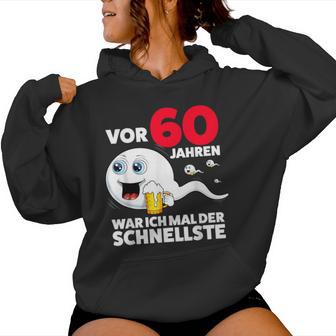 60 Years Was Ich Mal Der Schnellste 60Th Birthday Beer Kapuzenpullover für Damen - Geschenkecke