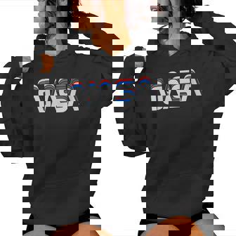 70S 80S Retrointage Nasa Worm Logo Retro Nasa Idée Cadeau Sweat à capuche femme - Cadeauxyz