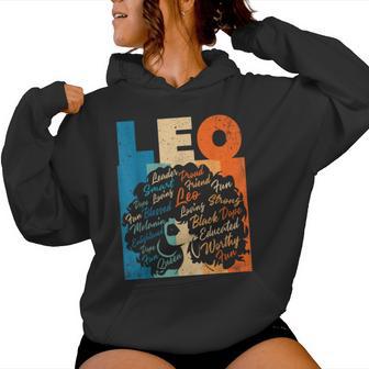 African American Zodiac Birthday Leo Girl Women Hoodie - Thegiftio UK