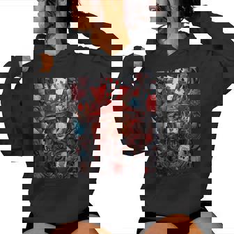Alice In Wonderland Mad Hatter Queen Of Hearts Women Hoodie - Thegiftio UK