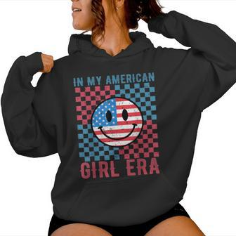 In My American Girl Era Retro 4Th Of July Patriotic Women Hoodie - Monsterry DE