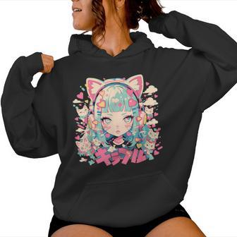 Anime Waifu Cute Anime Manga Cat Girl Sweet Retro Japan Women Hoodie - Thegiftio UK