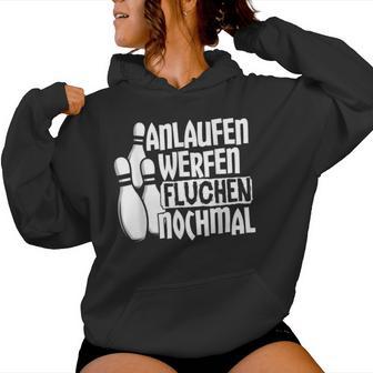 Anlauf Werfen Swearing Nomal Slogan Bowling Kapuzenpullover für Damen - Geschenkecke