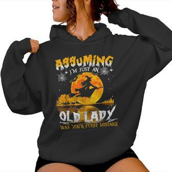 Assuming I'm Just An Old Lady Witch Halloween Costume Women Hoodie - Thegiftio UK