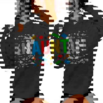 Aunt Master Builder Building Bricks Blocks Family Matching Women Hoodie | Seseable UK