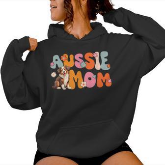 Australian Shepherd Red Tri Groovy Aussie Mom Women Hoodie - Thegiftio UK