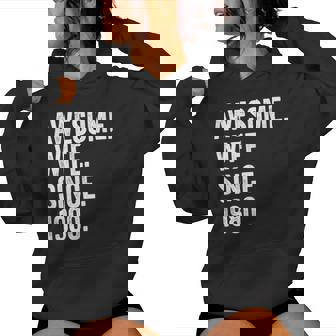 Awesome Wife Since 1980 44 Aniversario De Boda 44 Años Sudadera con capucha para mujer - Regaloses
