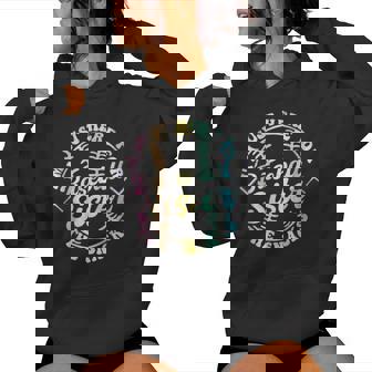 Baseball Sister I'm Just Here For The Snacks Retro Tie Dye Women Hoodie - Monsterry